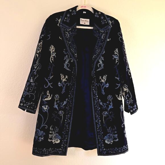 Pamela McCoy. Beautifully Embroidered Mid Length Coat. - Picture 9 of 9